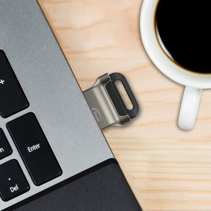 TEAMGROUP C162 64GB 3 Pack USB 3.2 Gen 1 USB 3.1/3.0 Mini Fits Metal Read 100MB/s Flash Thumb Drive External Data Storage Memory Stick Compatible with Computer/Laptop Black TC162364GB19 - Image 3